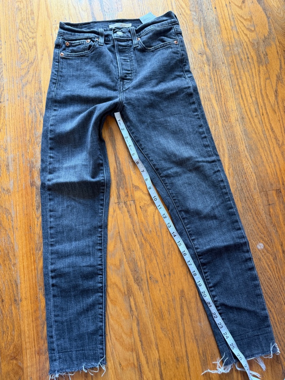 Dark Wash High-Rise Skinny Jeans - Gray Wash